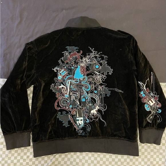 Artful Dodger Other - Vtg: ONE OF A KIND💥✅Men’s ARTFUL DODGER Velour Embroidered Full zip Jacket